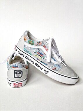 Disney x Vans Old Skool Walt Disney World Park Map Sneakers Men’s 8 /Women’s 9.5
